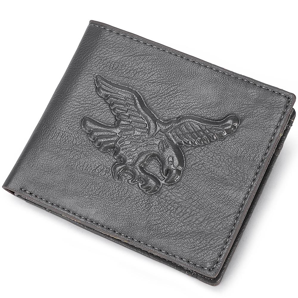 

Men s Wallet PU Leather 3D Embossed Eagle Pattern with Multiple Card Slots Credit Card Holder with Coin Pocket