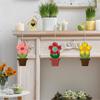 20pcs Wooden Flowerpot Spring Decoration  Diy Blank And Unfinished Wooden Tray Decoration Wooden Pendants Unpainted Bouquet Flow