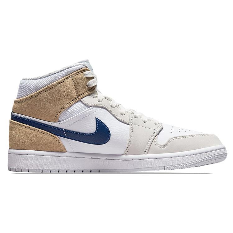 Air Jordan 1 Mid 'White Khaki Blue Void' Uomo DO6726-100