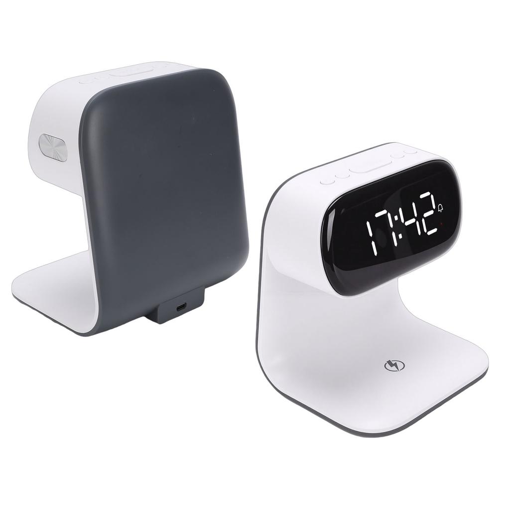 Digital Alarm Clock with Wireless Fast Charging Station 15W Touch Smart Lamp 3 Colors Nightlight for Living Room Bedside