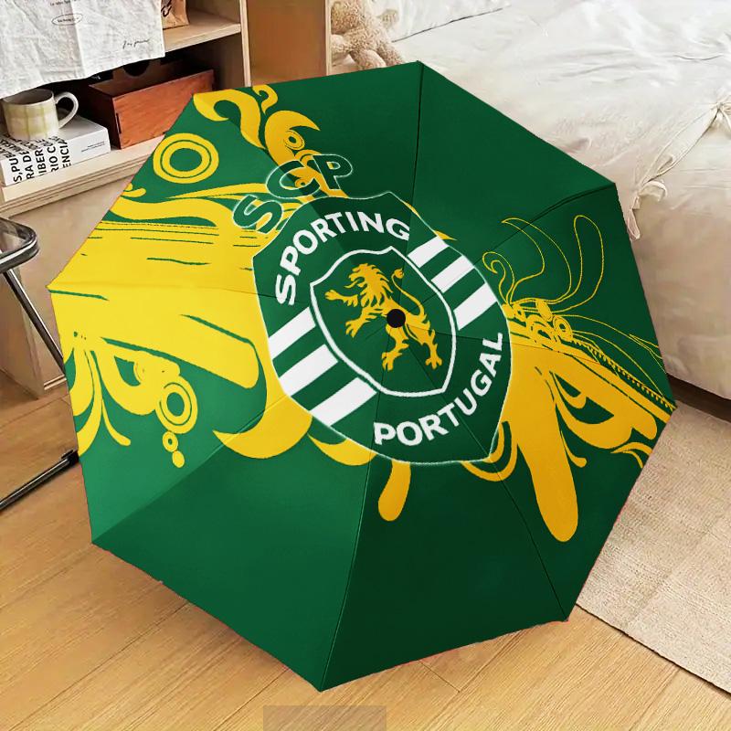Sporting football Crest Automatic Folding Umbrella - 8-Rib Travel Umbrella with Auto Open/Close & Portable Gifts for holidays or birthdays