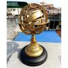 Armillary Sphere Brass Astrolabe On Wood Base ~Maritime Nautical Collectible ~ Table Décor Celestial Globe Retro Gift