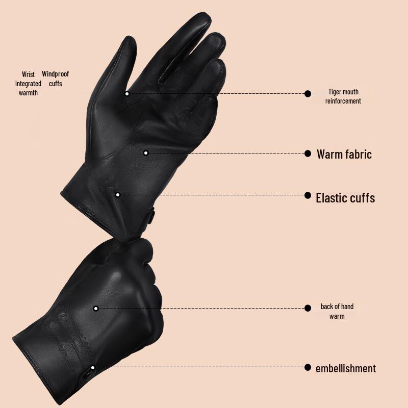 Women's Winter Sheepskin Touchscreen Riding Gloves