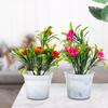 Yellow Color Wedding Party Decortion Miniascape Artificial Flower Fake False Plants with Pots Outdoor Decor