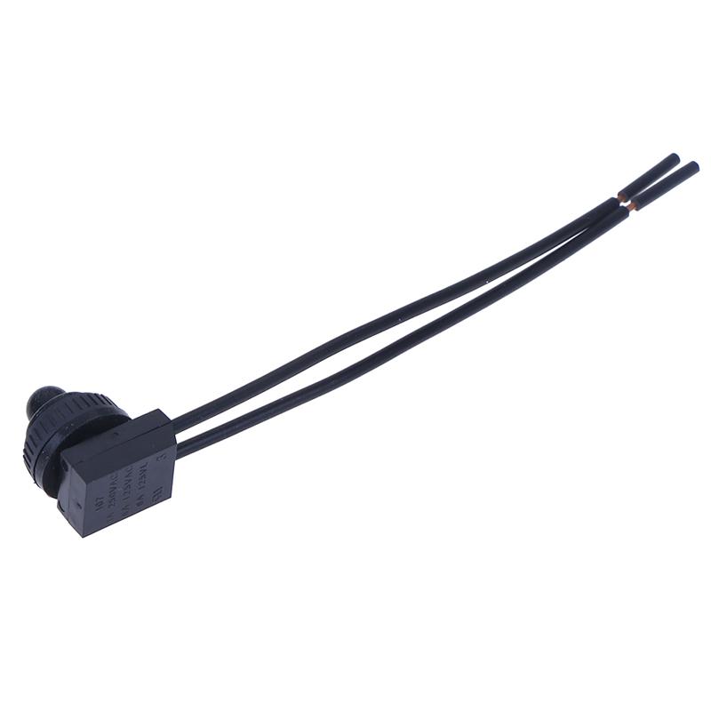 Interruttore On-Off a Pulsante Impermeabile 220V con Cavo di Collegamento 4" Nero