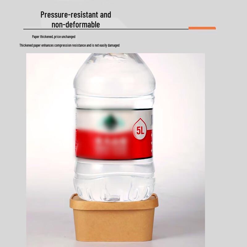 Food-Grade Disposable Square Lunch Boxes with PP Flat Lids (50 Sets)