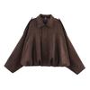 Women's Solid Color Fashionable Sleeve Long Sleeved Zipper Casual Top Jacket Jacket