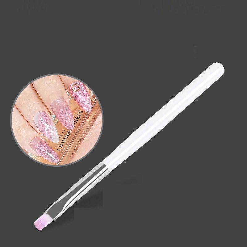 Nail Pen White Stick Red Head Painted Light Therapy Pen Light Therapy Brush Engraving Pen Nail Tools
