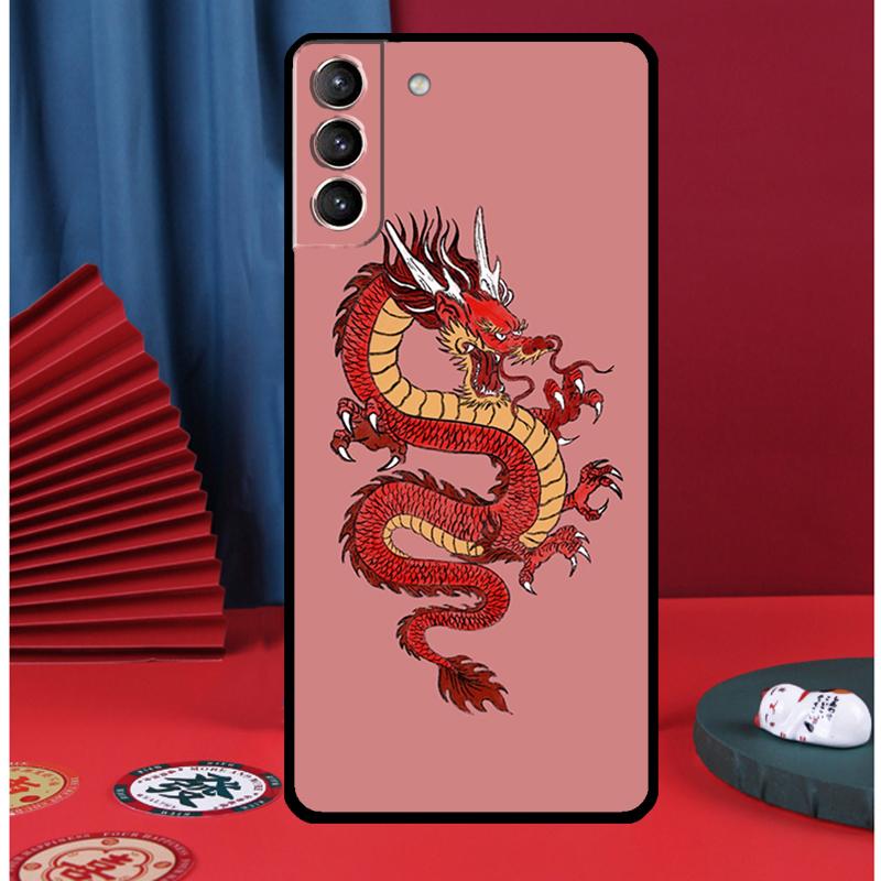 Japanese Dragon Style Phone Case For Samsung Galaxy S25 Ultra S9 S10 S20 S21 S22 Plus S23 FE S24 Ultra Back Cover