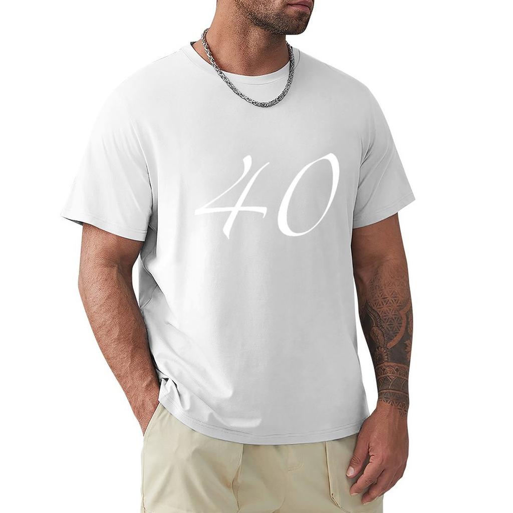 40th Birthday TShirt Cotton Graphic Tees Graphic Shirts Heavy Weight T Shirts for Men