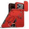 Case for iPhone 17 Pro Max - TPU+PC, Red, With Stand