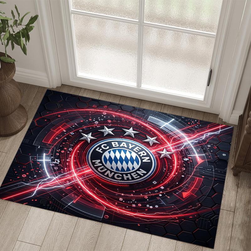Bayern Munich Design Crystal Velvet Carpet Cozy Non?Slip Printed Rug For Bedroom Living Room Entrance