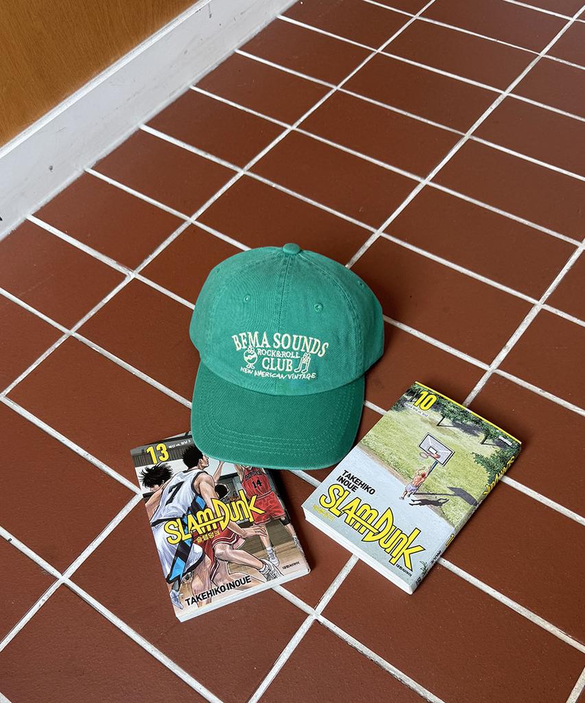 Beollunpeulenjeu Bfma Sounds Rock&Roll Club Washed Ball Cap Kelly Green