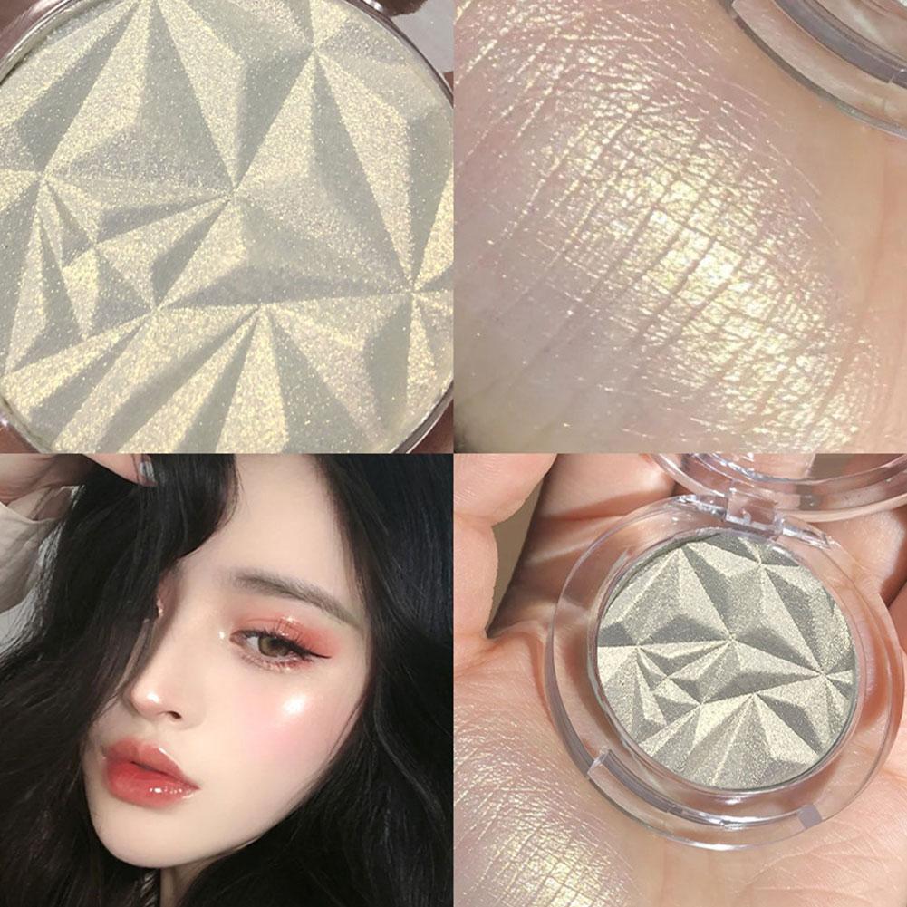 Highlighter Powder Palette Waterproof Lasting Shimmer Face Highlighter Makeup F2F6
