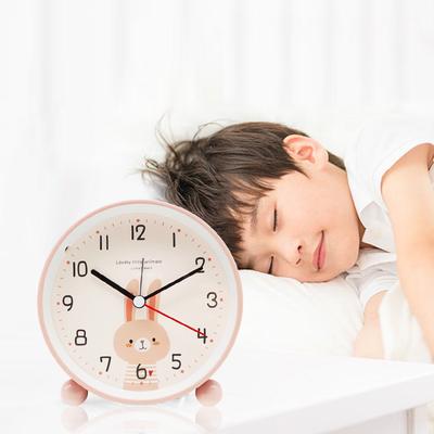 Runde Niedliche Cartoon Tier Uhr 4,5-Zoll Wecker für Kinder und Studenten Nachttisch Lautlos Schleichende Sekunde Nachtlicht