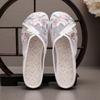 Flower Hanfu Slippers Pearl Embroidered Shoes Cheongsam Shoes Ethnic Style Baotou Slippers  Girls