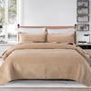 Solid Color Crystal Velvet Quilted Bedspread 3-Piece Set - Casual Home Bedding Blanket