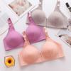 Women Front Closure Wireless Bras Gathered Without Steel Ring Solid Color Underwear Push Up Bralette Sexy Lingerie Plus Size Bra
