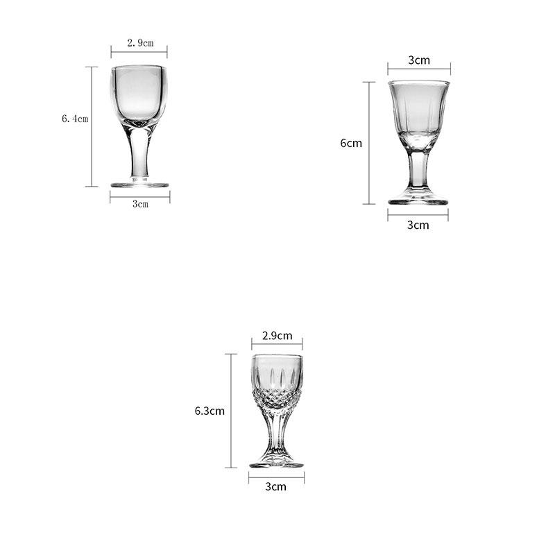 6pcs Glass White Spirit Cups Small Spirits Cups One-sipped Cup Small Wine Cups Bullet Cup Wine Glasses Shot Glass Cups Best Gift