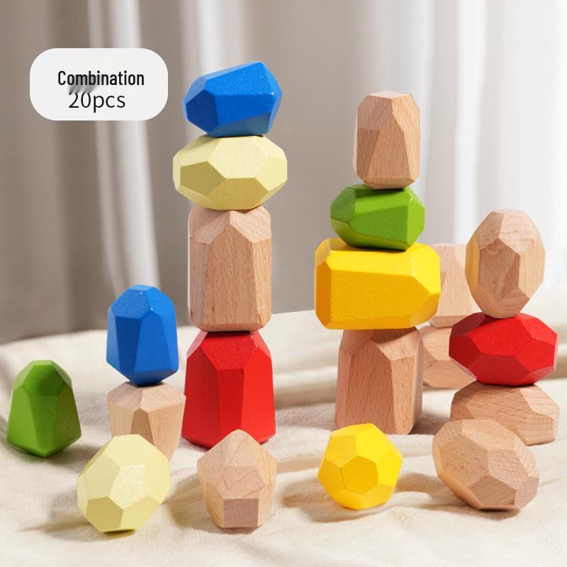 Colorful Stacking Stones: Hand-Eye Coordination Game for Kids