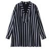 Long Sleeve Plus Size  Vintage Stripe New In Dresses for Women Casual Loose Spring Summer Mini Short Dress