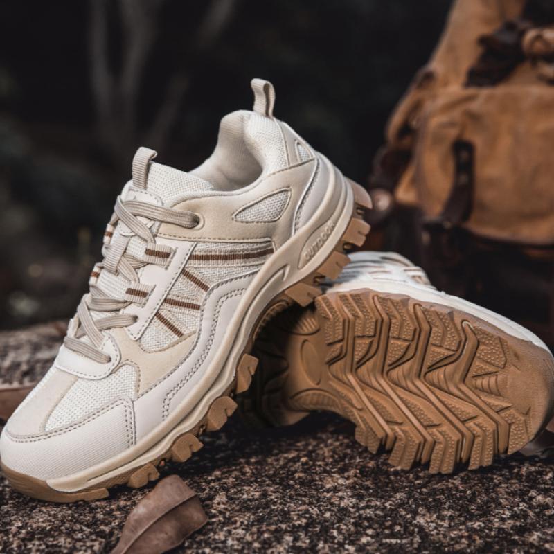 

Outdoor Mountaineering Hiking Shoes for Men and Women, Non-slip and Wear-resistant Travel Climbing Shoes, Lightweight and Versatile Couple Shoes 35 бежевий