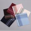 Men's Classic Light Plaid Stripe Polyester Handkerchief Series