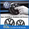 Für VOLKSWAGEN VW 2 Stück Frontgrill & Heckemblem Abdeckungen Logo Aufkleber für Volkswagen VW POLO Golf 4-8 MK4-MK8 Sportvan Upgrade