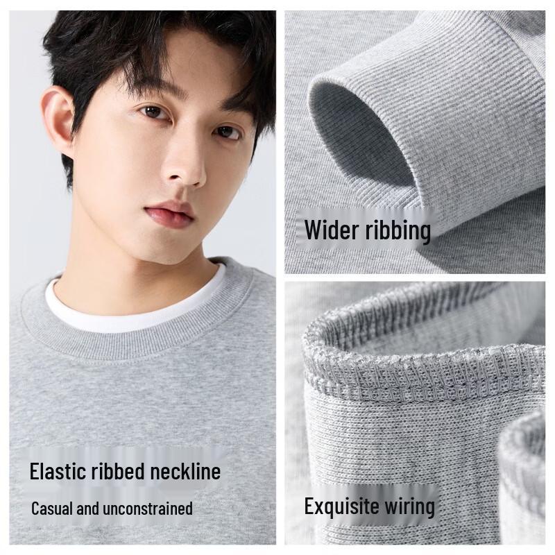 MINISO Men's Casual Crew Neck Printed Sweatshirt