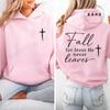 Fall for Jesus Casual Women's Hoodies Christian Fall Hoodie Design Sweatshirts Fleece Pullovers Autumn Faith Quote Streetwear
