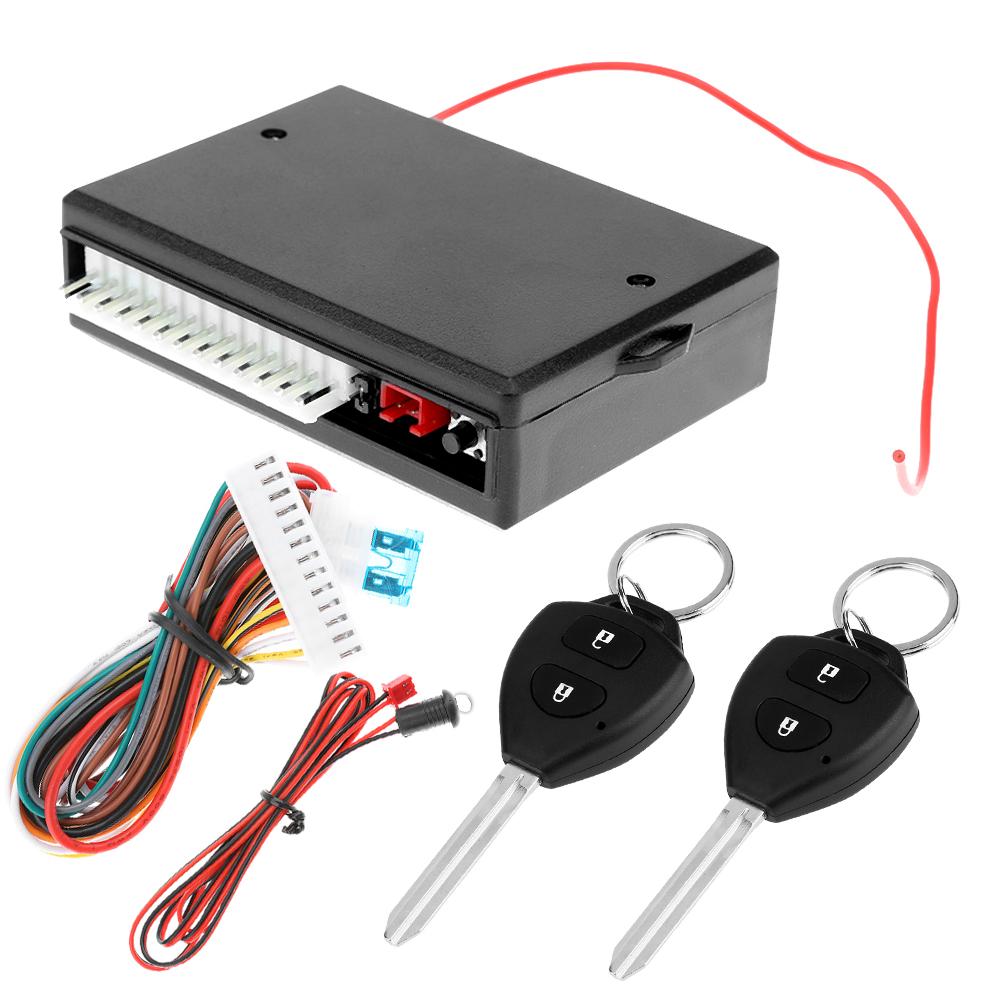 Universal Car Central Door Lock Vehicle Keyless Entry System Remote Central Locking Kit with 2 Remote Control Car Central Lock