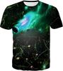 T-shirt Estiva da Uomo in Poliestere 3D Asciugatura Rapida Traspirante Manica Corta T-shirt Casual Colore Tie Dye T-shirt Estiva