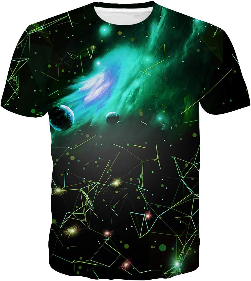 T-shirt Estiva da Uomo in Poliestere 3D Asciugatura Rapida Traspirante Manica Corta T-shirt Casual Colore Tie Dye T-shirt Estiva