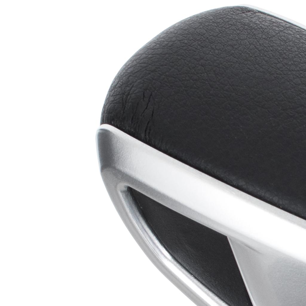 Citroen C5 III 08-17 AUTOMATIC gear shift knob BLACK LEATHER + SILVER
