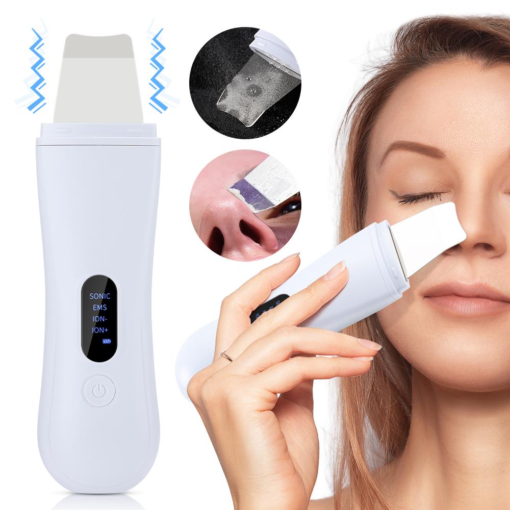 EMS Vibration Face Skin Scrubber Blackhead Remover Facial Pore Cleaner Face Lifting Deep Clean Face Skin Tool Face Spatula