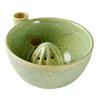 Integrated Drain Strainer Bowl Ceramic Berry Swirl Fruit Washing Colander Kitchen Vegetable Rinsing