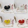 Adorable Heart-shaped Mini Crossbody Bag For Kids With Stylish Pearl Handle In Various Colors