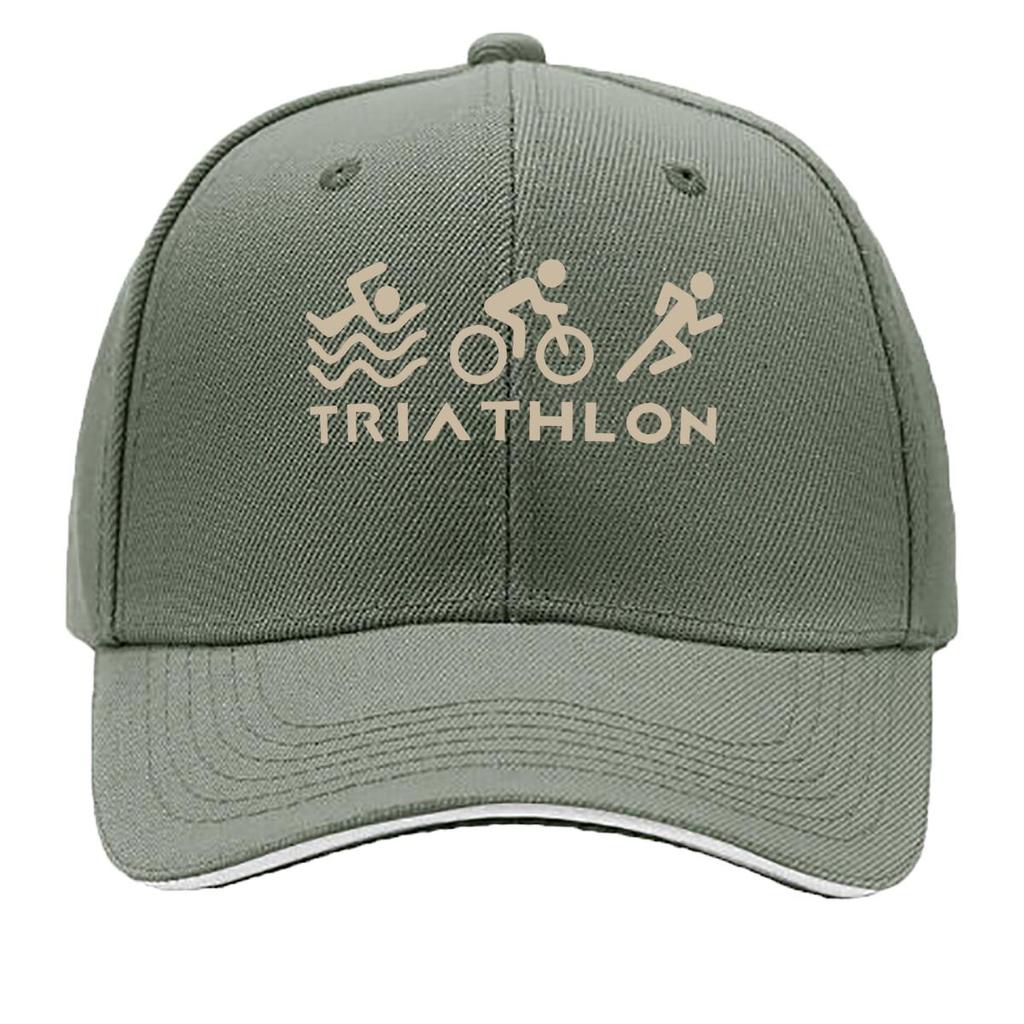 Triathlon  Sports Endurance  Themed Design Sandwich Baseball Cap
