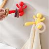 3pcs Creative Wall Shelf Organizer Cartoon Portable Jewelry Storage Rack Space Saving Hair Accessories Hooks Bathroom