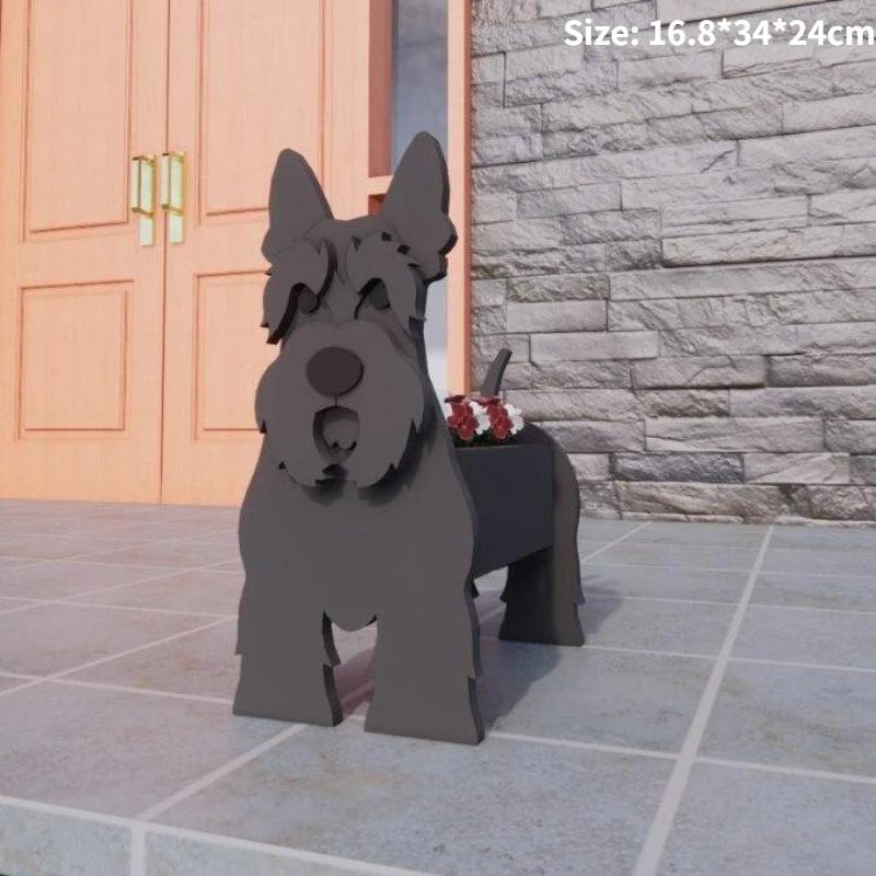 Nowa Doniczka Ogrodowa Pies Sadzarka Sznaucer Buldog Pudel Corgi Yorkshire Doniczki Ogrodowe DIY Sadzarka z PCV Kreskówka Dekoracja Domu