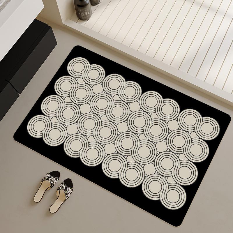 Household Wear-resistant Anti Slip Bathroom Foot Mat Absorbent Quick Drying Bathroom Floor Mat