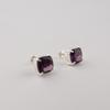 Amethyst Gemstone 925 Sterling Silver Handmade Women's Jewelry Pretty Studs Earring 1" For Anniversary Gift EE-181-6