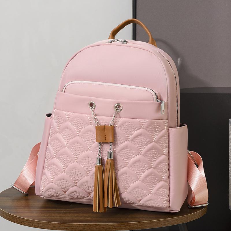 Dámský látkový batoh Oxford Látkový batoh Fashion Tassel Travel Backpack