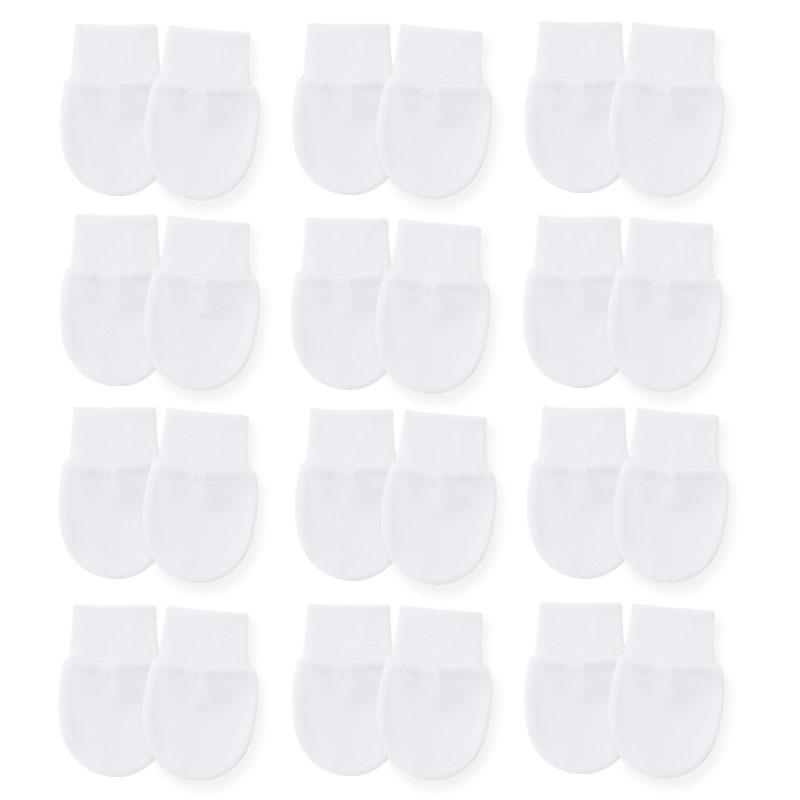 Newborn Baby Solid Color Anti-Scratch Gloves Set for All Seasons (0-3 Months) - Europe & US