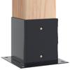 vidaXL Pfostenträger Quadrat 12 Stk. 121x121mm Stahl Pulverbeschichtet