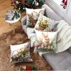 4pcs Easter Flower Pillow Cover Set, Holiday Decoration Sofa Cushion Cover, Sofa Home Decoration, Room Decoration, Office Decoration