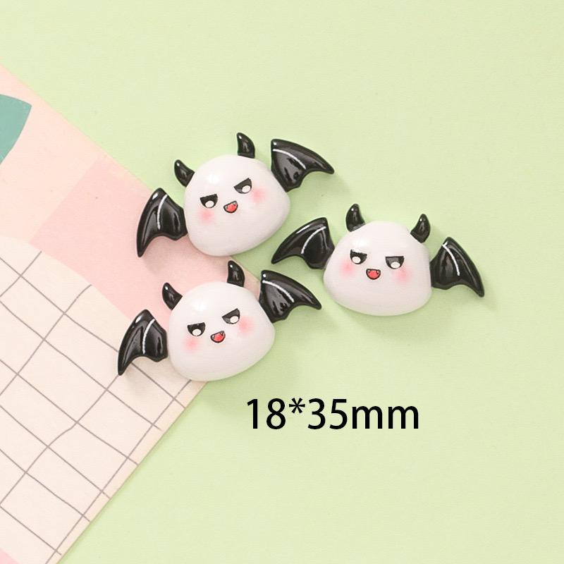 8Pcs New Resin Cartoon Halloween Bats, Cats, Ghosts Series Flat Back Cabochons Scrapbooking DIY Jewelry Craft Decoration