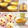 20/10pcs Reusable Non-stick Ripple Egg Tart Mold Aluminum Alloy Flower Shape Cupcake Mold Pudding Jelly Mold Muffin Baking Cup