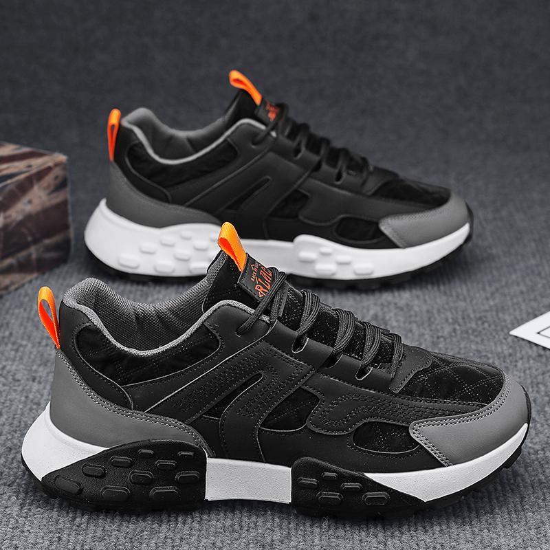 

Мужская обувь осенне-зимняя шинная подошва толстая подошва нескользящая и износостойкая рабочая обувь мужская весенняя трендовая ретро повседневная обувь 44 чёрный