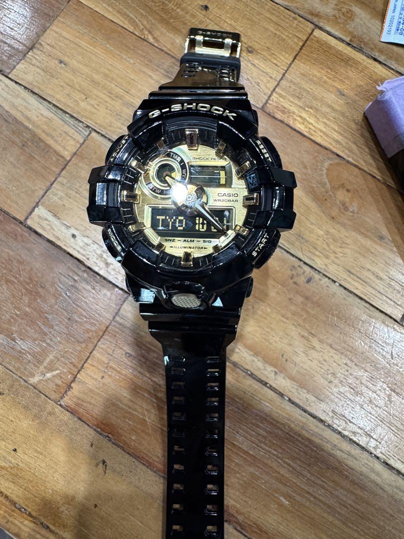 

[Б/У] CASIO G-SHOCK Черный/Золотой WR200M